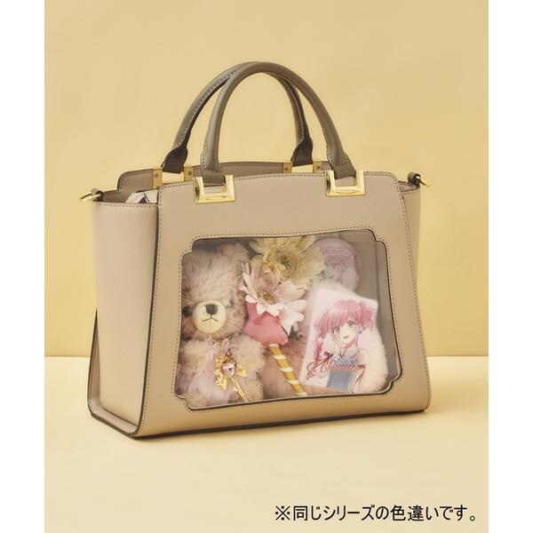 アンドシュエット（& chouette）/《推し事バッグ》クリアポケット付きスクエアぬいぐるみバッグ