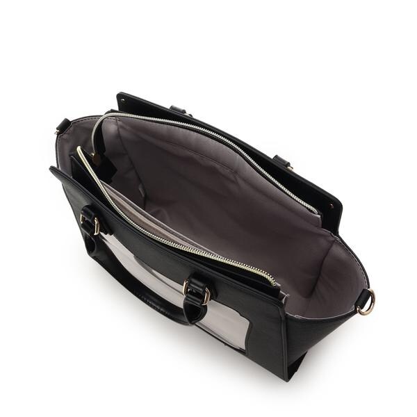 アンドシュエット（& chouette）/《推し事バッグ》クリアポケット付きスクエアトートバッグ