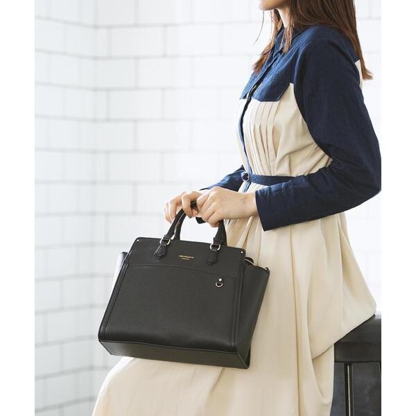 アンドシュエット（& chouette）/《推し事バッグ》クリアポケット付きスクエアトートバッグ