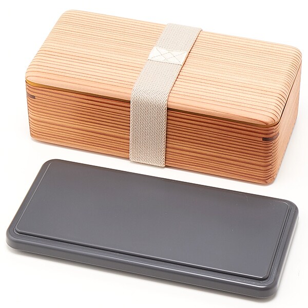 ユウキュウ（U．Q）/mWoodランチボックス　保冷ブタ付き500ｍｌ　 GELCOOLシリーズ　チャコールグレー_1