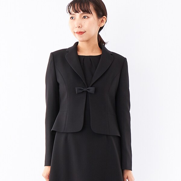 アンフィニ/テーラー衿リボン付きアンサンブル