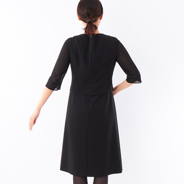 アンフィニ/テーラー衿リボン付きアンサンブル