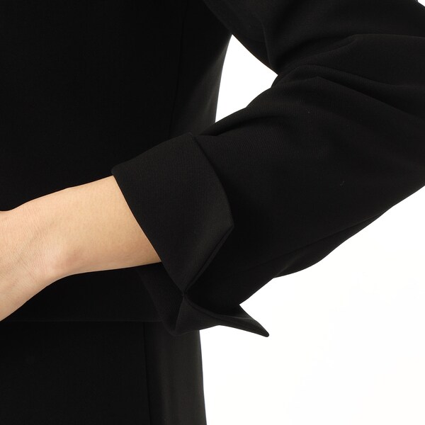 アンフィニ/【喪服/礼服/ブラックフォーマルスーツ】タック衿アンサンブル