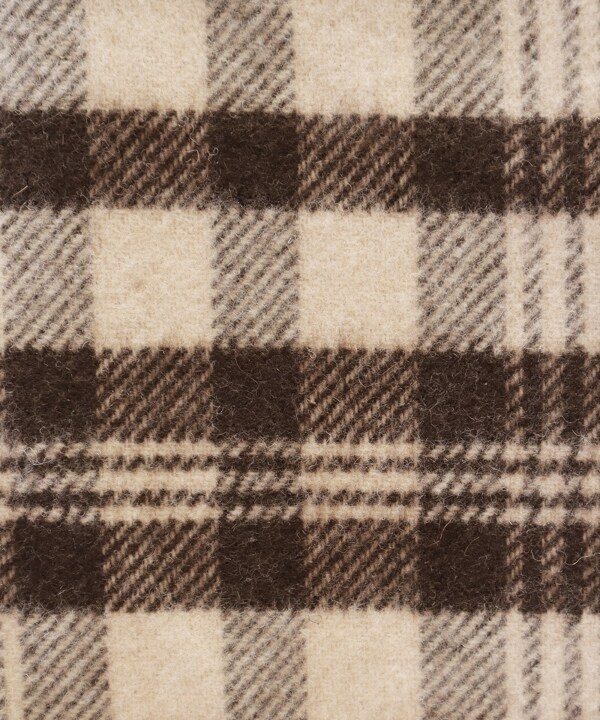 フィント/合皮パイピングダブル釦コートの通販は