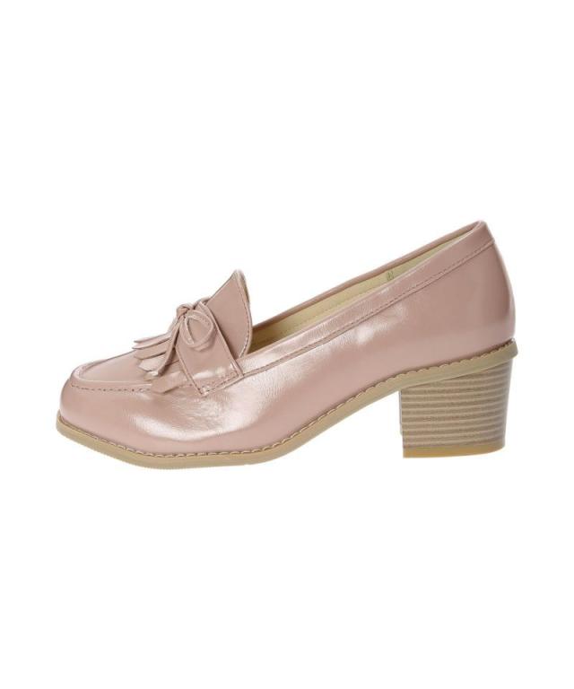 フィント　キルトタッセルリボンローファー フィント F i.n.t キルトタッセルリボンローファー （PINK BEIGE