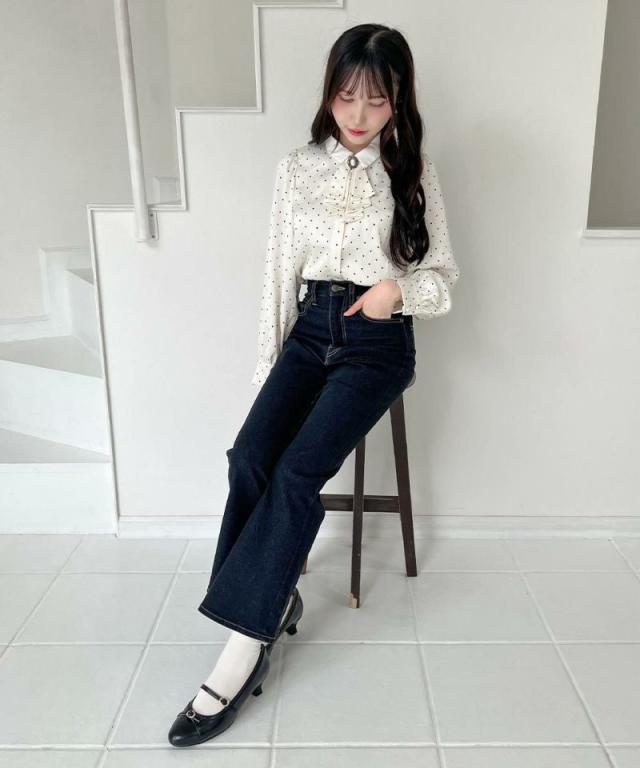 フィント（FINT）/【足長効果/美脚/洗える】ハイウエストフレアー