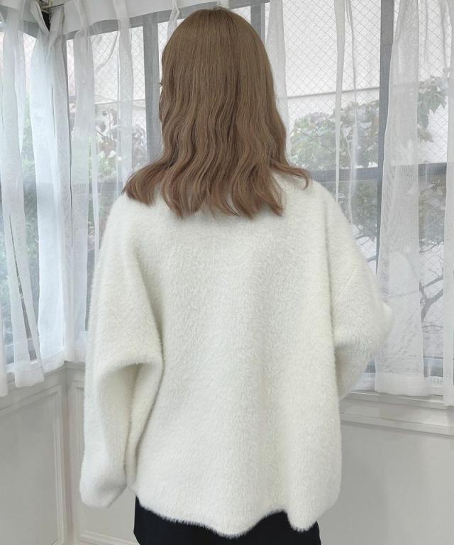 フィント（FINT）/【ふわふわカーデ/洗える】ゴールド釦コクーン