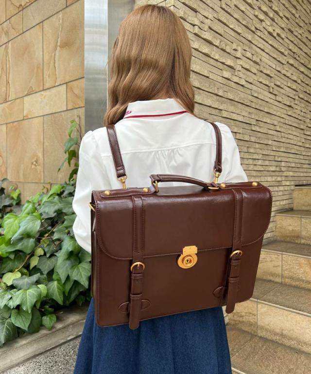 フィント（FINT）/ベルト使いキーホールサッチェルバッグ_4