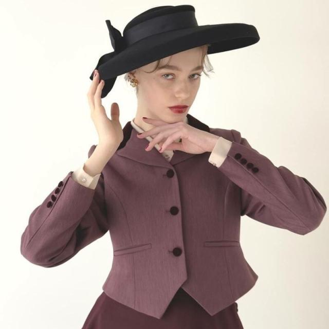 アンアナザーアンジェラス（an another angelus）/【セットアップ可能・洗える】バックフリルテーラードジャケット