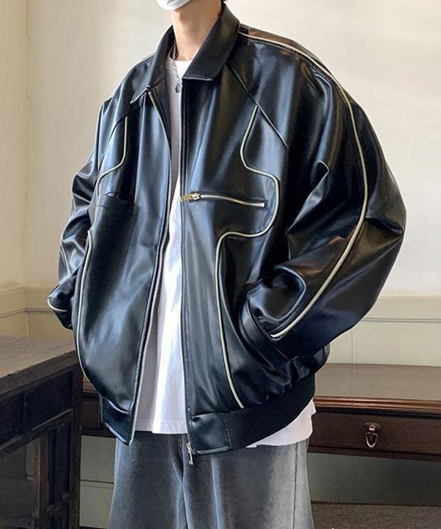 デバイス/オーバーサイズ フェイクレザー ブルゾンの通販はau PAY