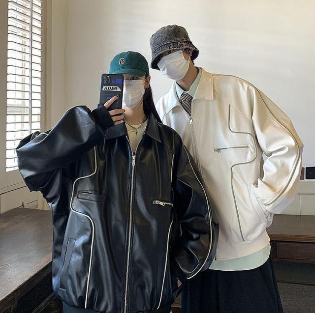 デバイス/オーバーサイズ フェイクレザー ブルゾンの通販はau PAY