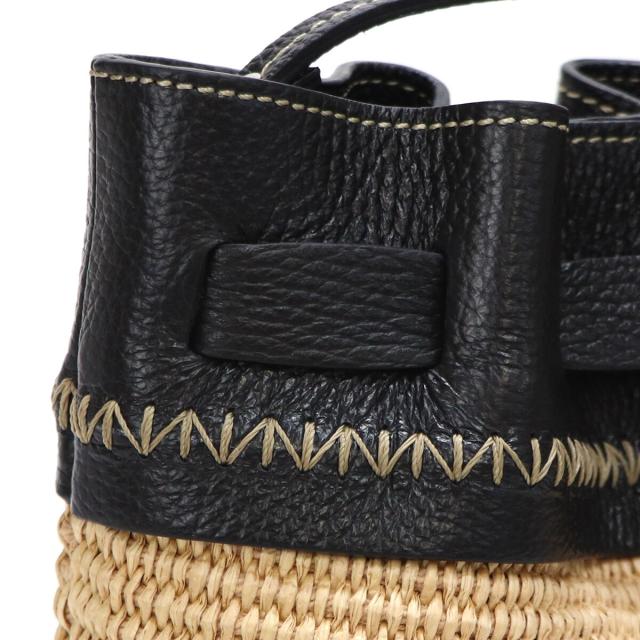 ベース（BASE）/【ROBERTA GANDOLFI】イタリア製 カーフスキンコンビ ミニかごショルダーバッグ