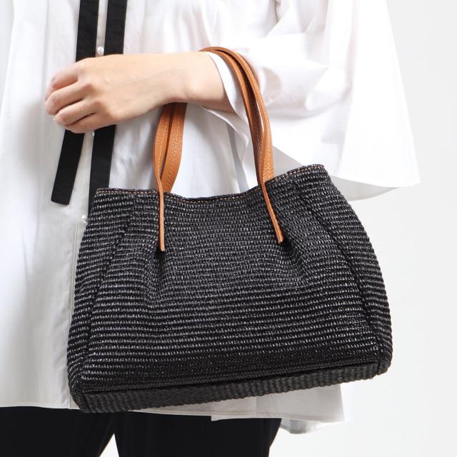 ベース（BASE）/【イタリア製】本革ハンドル 2WAYかごバッグ(小) バッグ