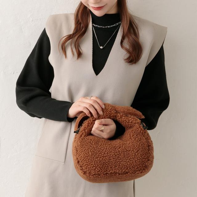 ベース（BASE）/【ROBERTA GANDOLFI】イタリア製 2WAY ボア ショルダーバッグ 14,256円