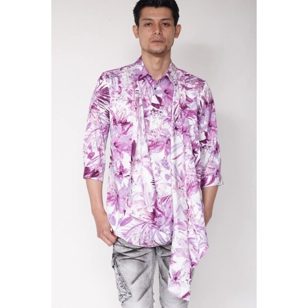 トルネードマート（TORNADO MART）/TORNADO MART∴オアシスボタニカルプリントドレープシャツ