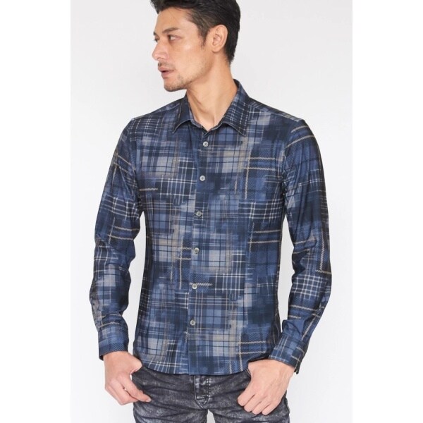 トルネードマート（TORNADO MART）/TORNADO MART∴HTコラージュチェックプリントシャツ