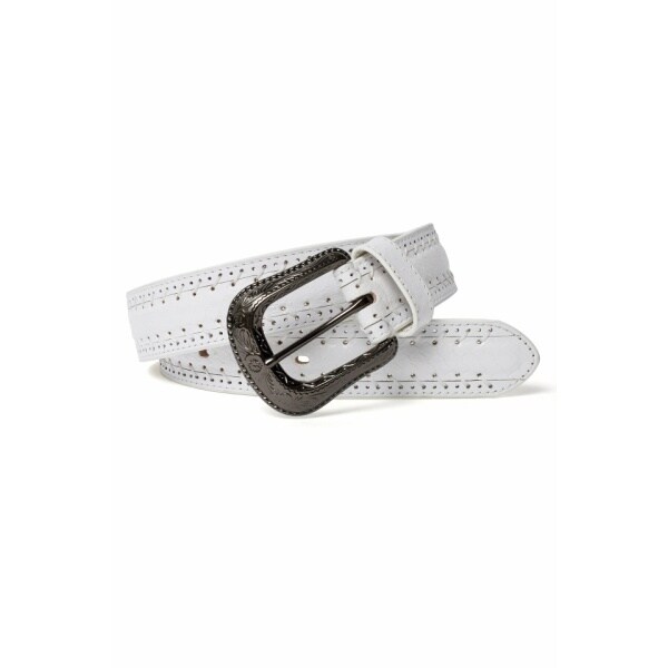 トルネードマート ブルー 本革レザー チェーンメッシュ ベルト 本物の