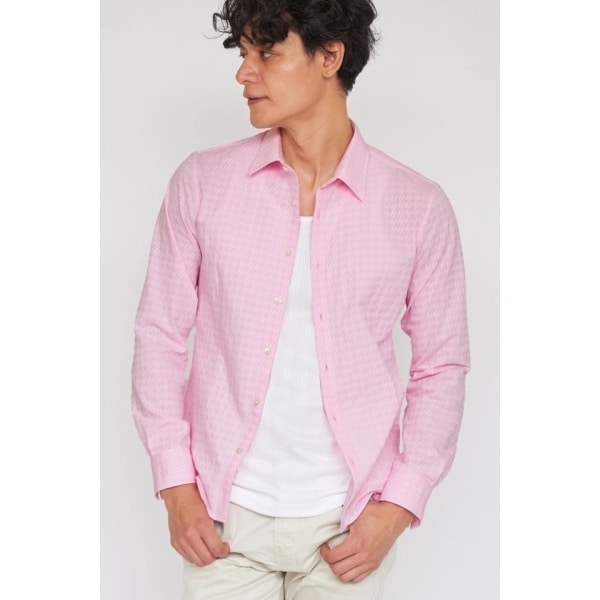 トルネードマート（TORNADO MART）/ZERO by TORNADO MART∴サッカーストレッチダイアゴナルジャカードシャツ