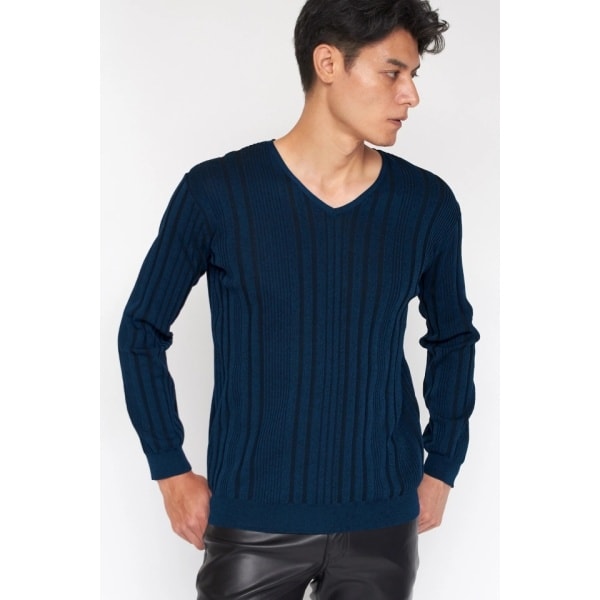 トルネードマート（TORNADO MART）/TORNADO MART∴ランダムテレコVネックニット