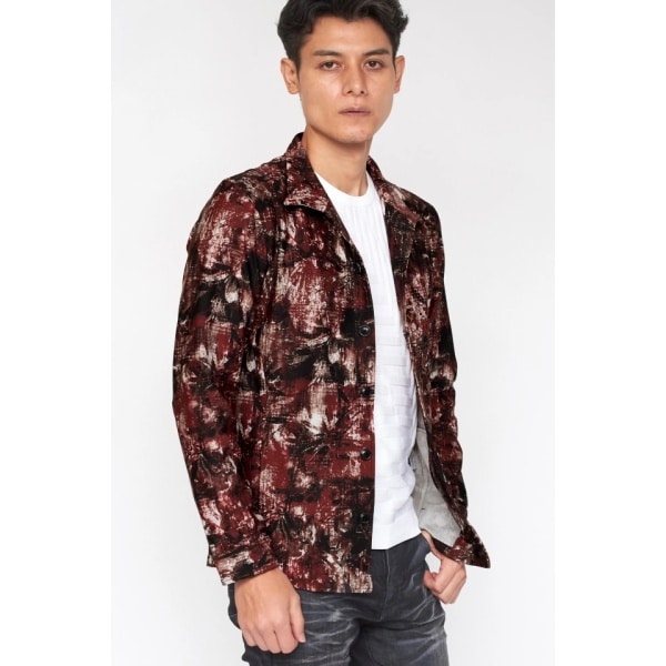 フラワープリント テーラードジャケット Lサイズ トルネードマート メンズ フラワープリント テーラードジャケット Lサイズ トルネードマート