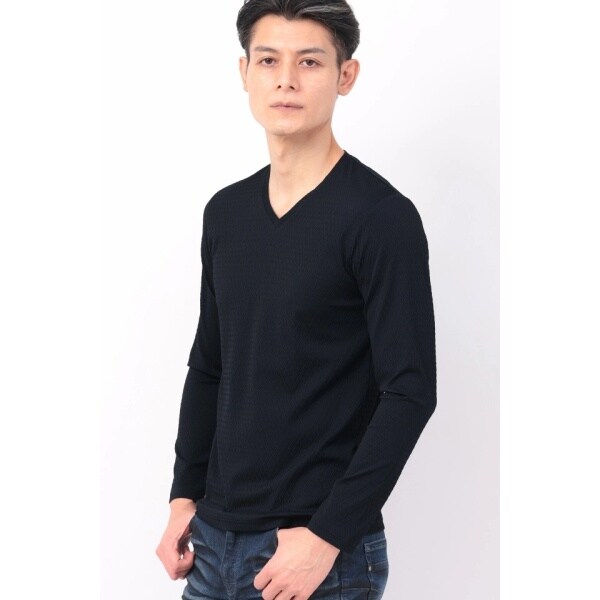 トルネードマート（TORNADO MART）/TORNADO MART∴オーシャンウェーブVネック長袖カットソー