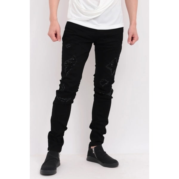 トルネードマート（TORNADO MART）/TORNADO MART∴ハードリメイクブラックスキニーデニム