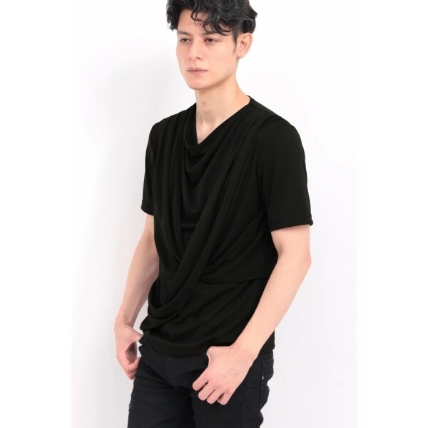 トルネードマート（TORNADO MART）/TORNADO MART∴ストールドレープ半袖カットソー