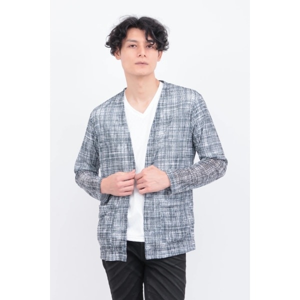 トルネードマート（TORNADO MART）/TORNADO MART∴モザイクチェックノーカラーカーデ