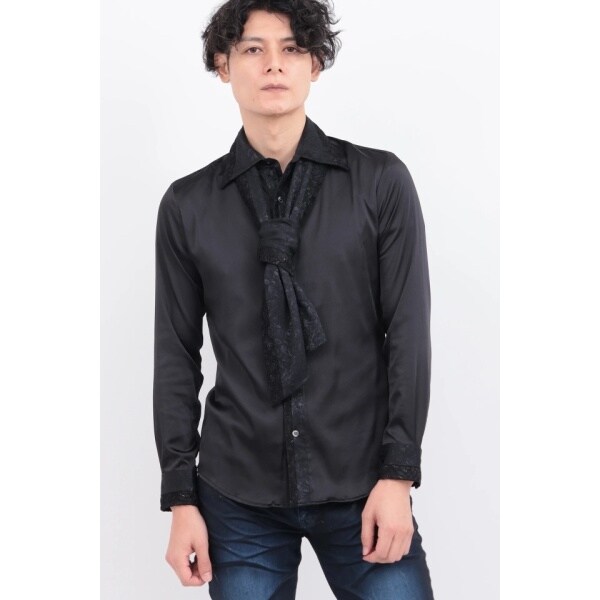 トルネードマート（TORNADO MART）/TORNADO MART∴レースアクセント ストール付きシャツ