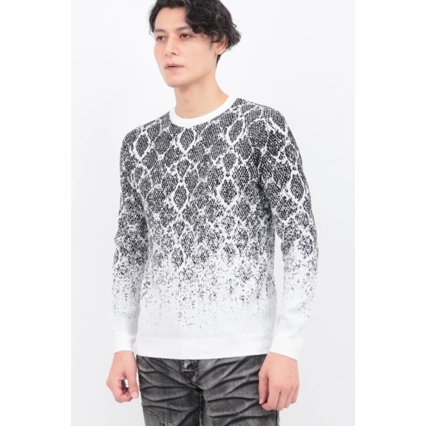 トルネードマート（TORNADO MART）/ＴＯＲＮＡＤＯ ＭＡＲＴ∴パイソングラデーションモールクルーネックＫＮ