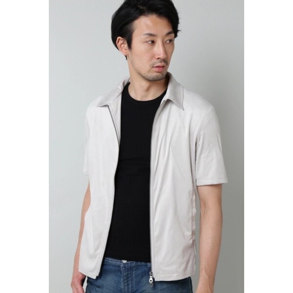 ハイストリート（HIGH STREET）/HIGH STREET∴カットスエード半袖シャツアウター_1