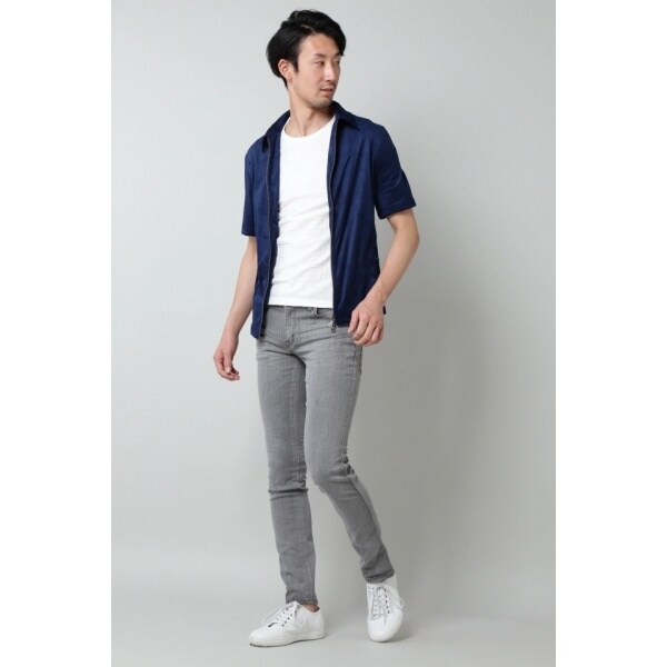 ハイストリート（HIGH STREET）/HIGH STREET∴カットスエード半袖シャツアウター_4