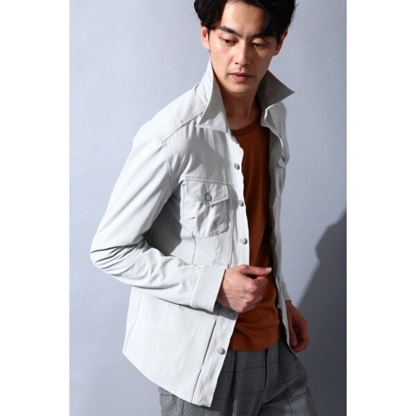 ハイストリート（HIGH STREET）/HIGH STREET∴デニムライクシャツブルゾン