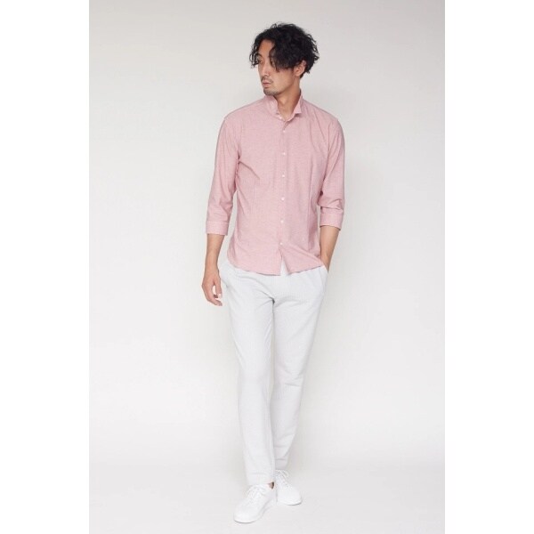 ハイストリート（HIGH STREET）/HIGH STREET∴HTシャンブレープリント7分袖シャツ_3
