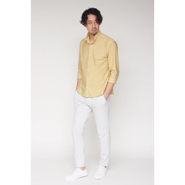 ハイストリート（HIGH STREET）/HIGH STREET∴HTシャンブレープリント7分袖シャツ_8