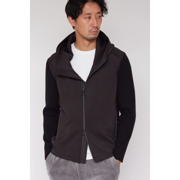 ハイストリート（HIGH STREET）/HIGH STREET∴ニットコンビZIPパーカーブルゾン_4