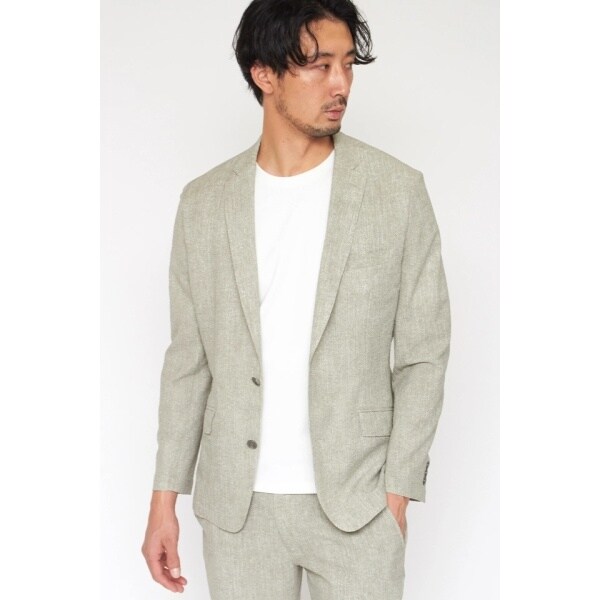 ハイストリート（HIGH STREET）/HIGH STREET∴EVALETデニムプリントサッカージャケット