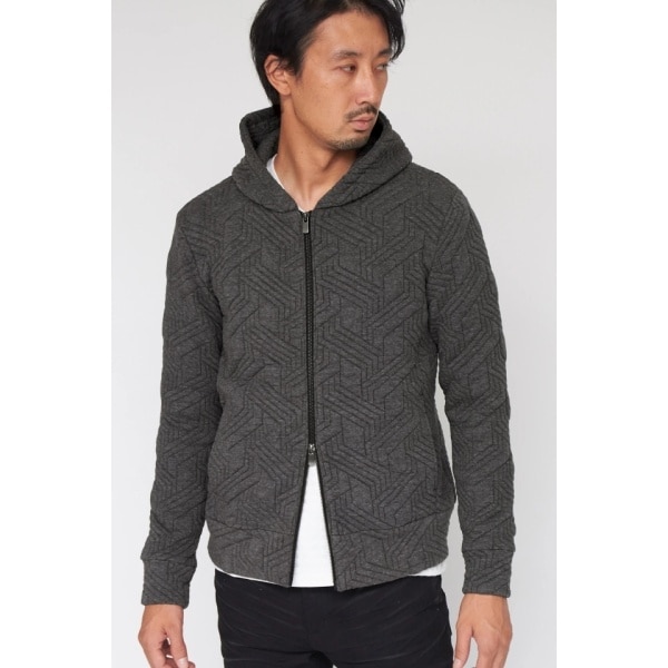 ハイストリート（HIGH STREET）/HIGH STREET∴キカ柄キルトジャガードZipパーカー