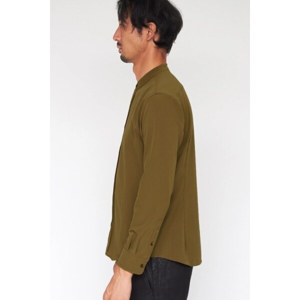 ハイストリート（HIGH STREET）/HIGH STREET∴2WAYストレッチマイクロチェックバンドカラーシャツ_4