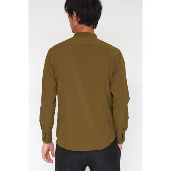 ハイストリート（HIGH STREET）/HIGH STREET∴2WAYストレッチマイクロチェックバンドカラーシャツ_5