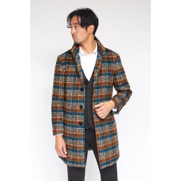 ハイストリート（HIGH STREET）/HIGH STREET∴BALLIシャギーチェックスタンドコート_1