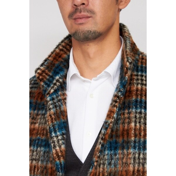 ハイストリート（HIGH STREET）/HIGH STREET∴BALLIシャギーチェックスタンドコート_9