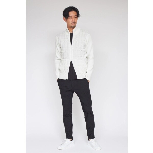 ハイストリート（HIGH STREET）/HIGH STREET∴フクレチェックスタンドZIPニット