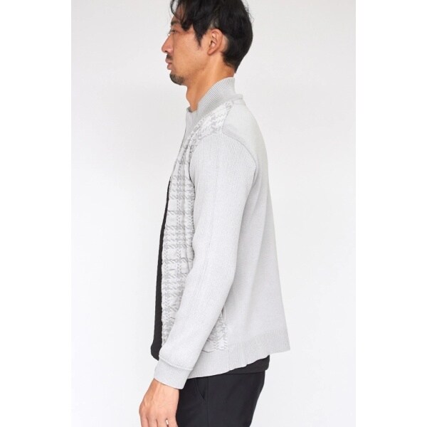 ハイストリート（HIGH STREET）/HIGH STREET∴フクレチェックスタンドZIPニット