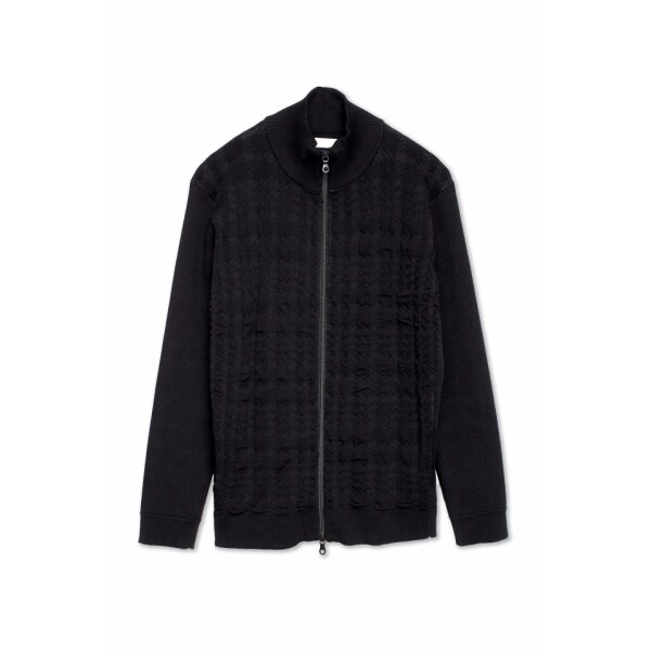 ハイストリート（HIGH STREET）/HIGH STREET∴フクレチェックスタンドZIPニット