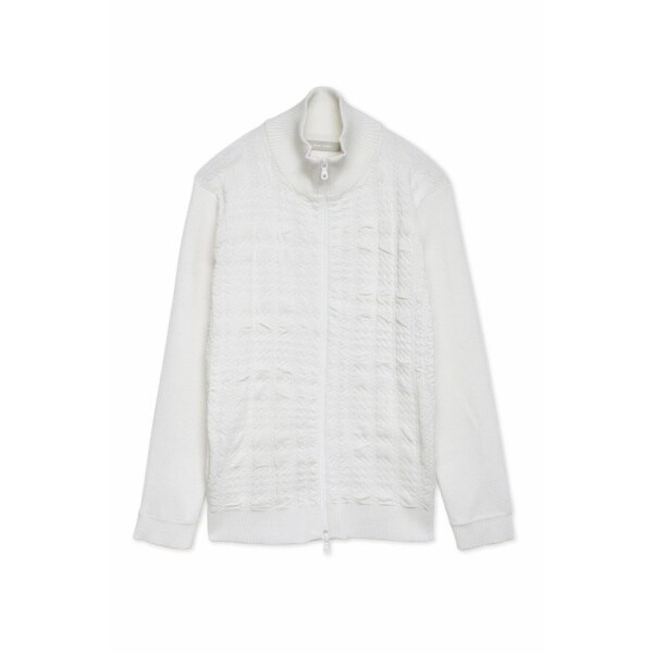 ハイストリート（HIGH STREET）/HIGH STREET∴フクレチェックスタンドZIPニット