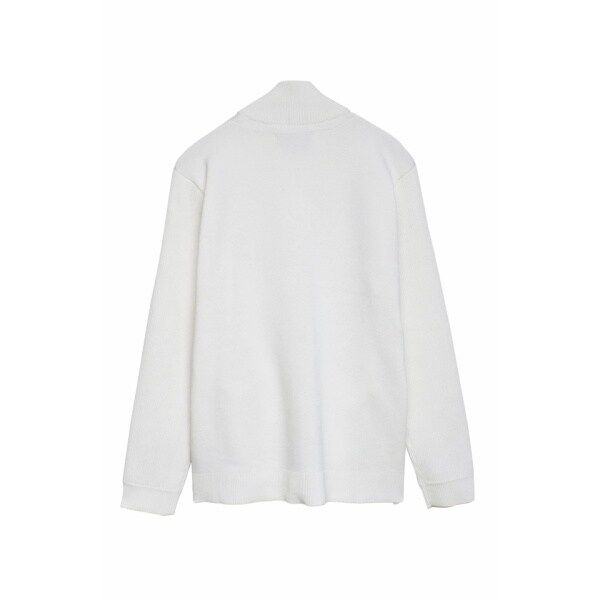 ハイストリート（HIGH STREET）/HIGH STREET∴フクレチェックスタンドZIPニット