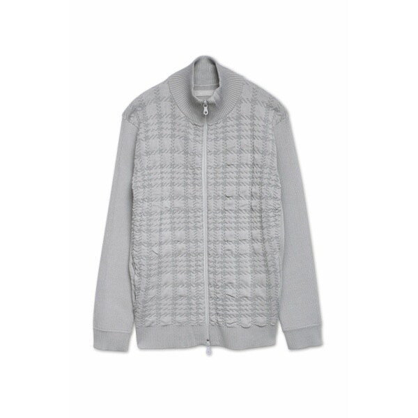 ハイストリート（HIGH STREET）/HIGH STREET∴フクレチェックスタンドZIPニット