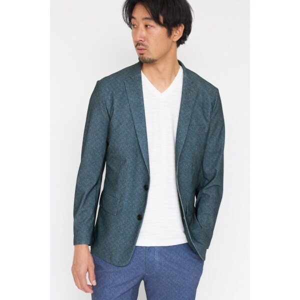 ハイストリート（HIGH STREET）/HIGH STREET∴トリコットメッシュヘリンボンプリントジャケットの通販は