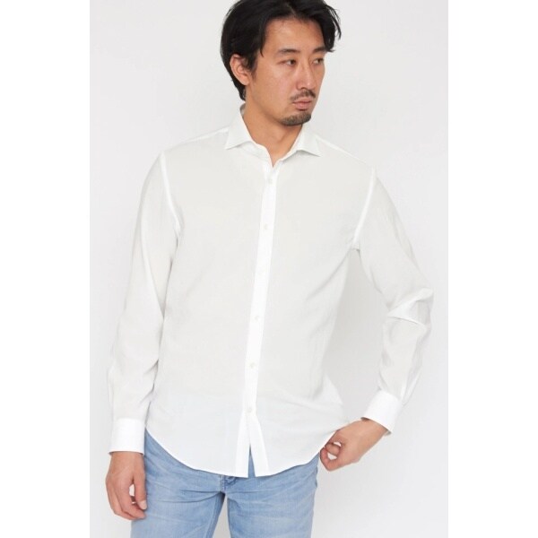 ハイストリート（HIGH STREET）/HIGH STREET∴シック＆シンドライストレッチカッタウェイシャツ_1